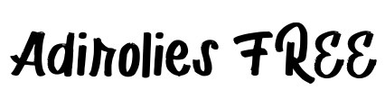 Adirolies FREE Font Image