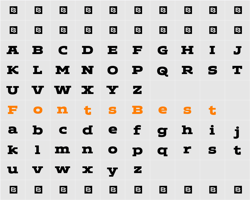 ADEROS TRIAL Black Character Map