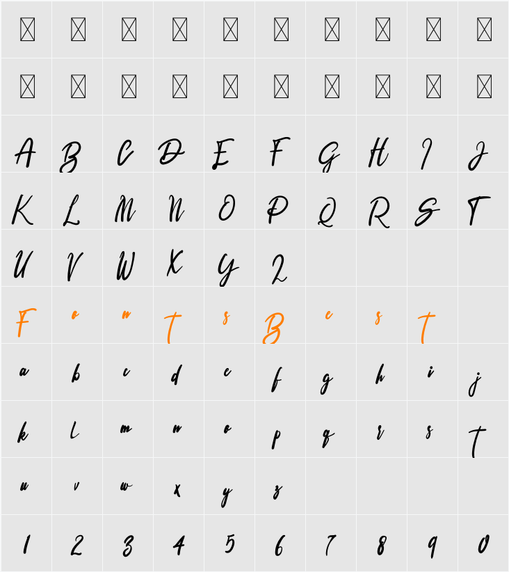 Signature Character Map