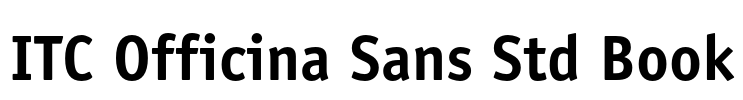 ITC Officina Sans Std Book Font Image