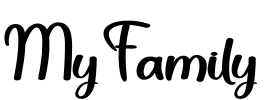 My Family Font Image