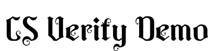 CS Verity Demo Font Image