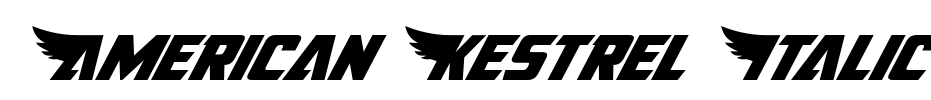 American Kestrel Italic Font Image