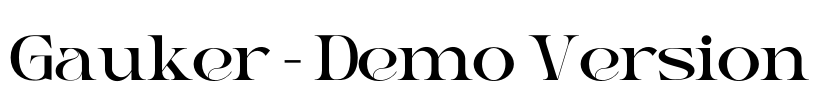 Gauker - Demo Version Font Image