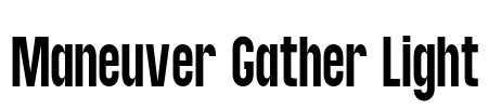 Maneuver Gather Light Font Image