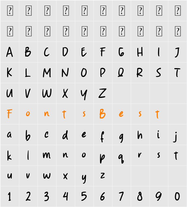 Arbery Character Map
