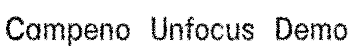 Campeno Unfocus Demo Font Image
