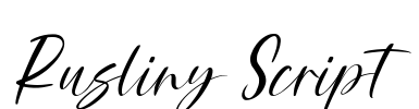 Rusliny Script Font Image