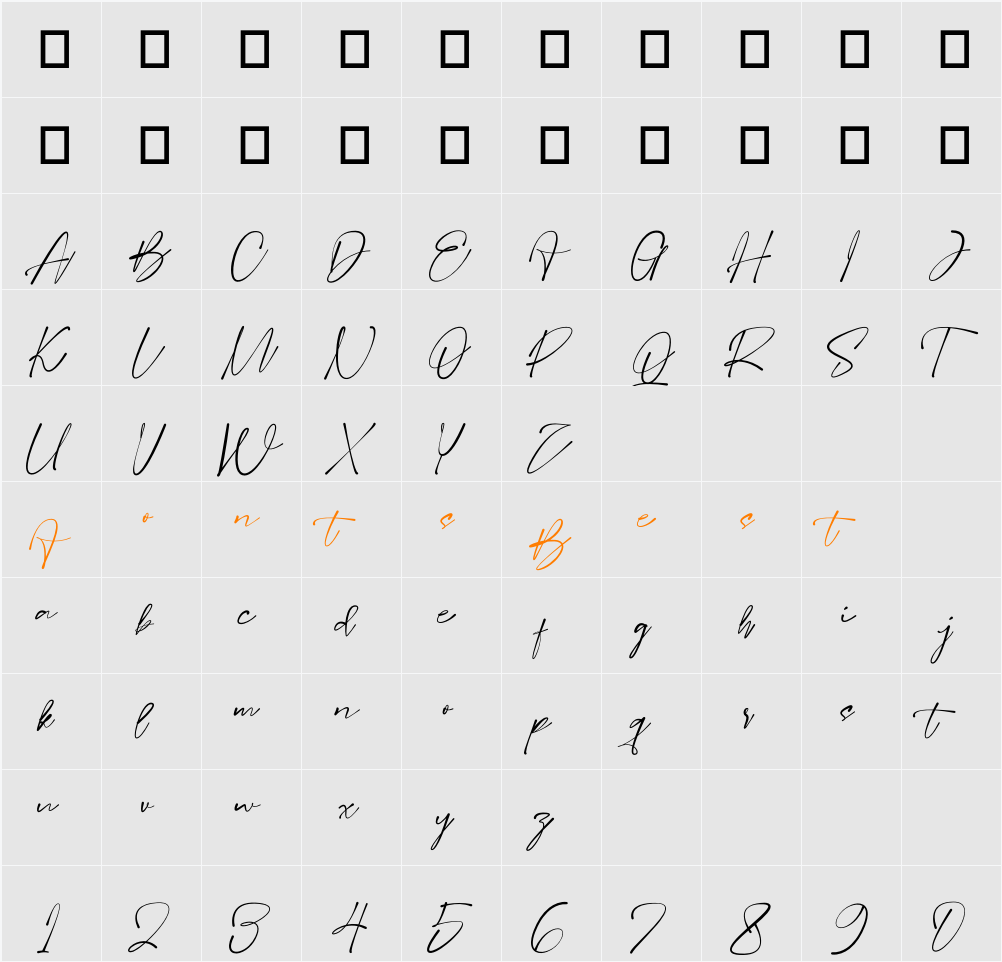 Jarosty Character Map