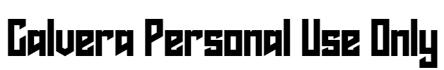 Calvera Personal Use Only Font Image