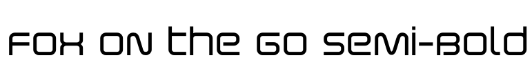 Fox on the Go Semi-Bold Font Image