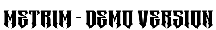 Metrim - Demo Version Font Image