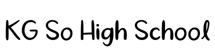 KG So High School Font Image