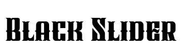 Black Slider Font Image
