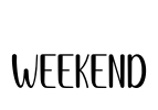 Weekend Font Image