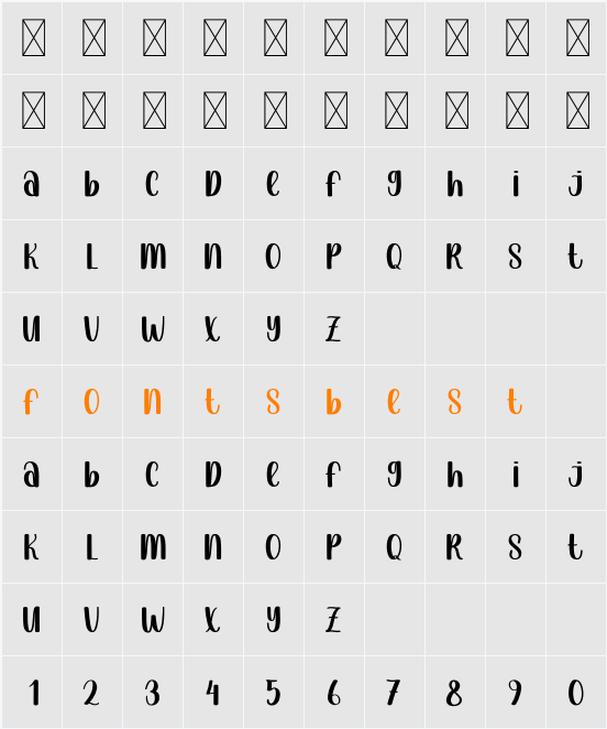 Sunny Character Map
