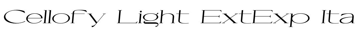 Cellofy Light ExtExp Ita Font Image