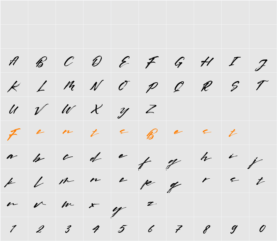 Goldstone Character Map