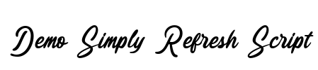 Demo Simply Refresh Script Font Image