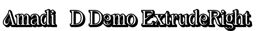 Amadi 3D Demo ExtrudeRight Font Image