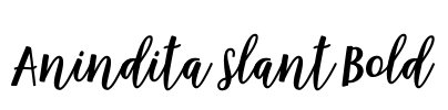 Anindita Slant Bold Font Image