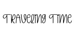 Traveling Time Font Image