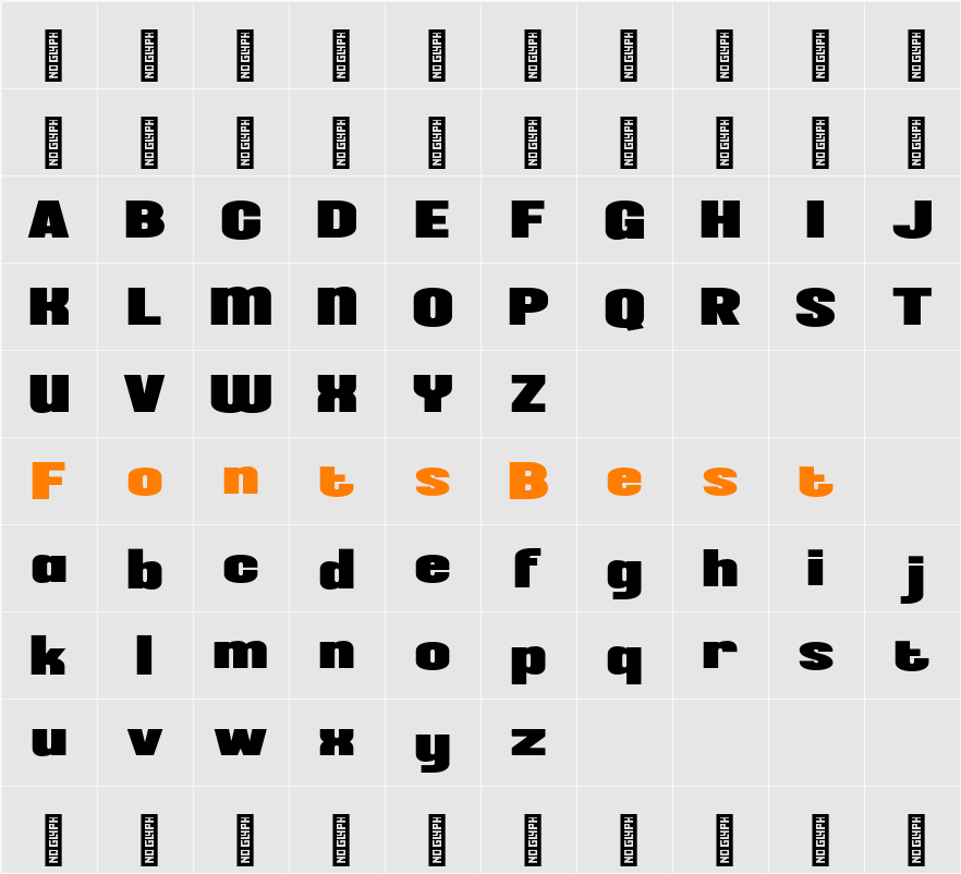Kemio Extra Expanded Character Map