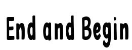 End and Begin Font Image