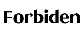 Forbiden Font Image