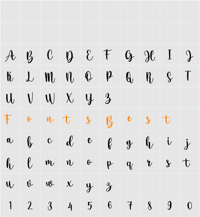 Hello Dosky Character Map