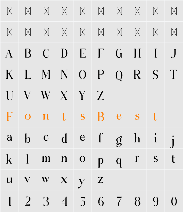 Doknatle Character Map