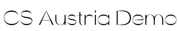 CS Austria Demo Font Image