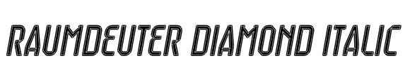 Raumdeuter Diamond Italic Font Image