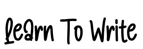 Learn To Write Font Image