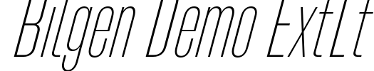 Bilgen Demo ExtLt Font Image