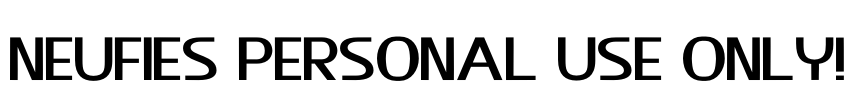 Neufies PERSONAL USE ONLY! Font Image
