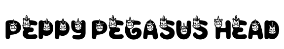 Peppy Pegasus Head Font Image