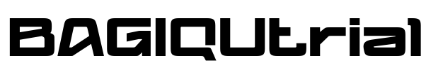 BAGIQUtrial Font Image
