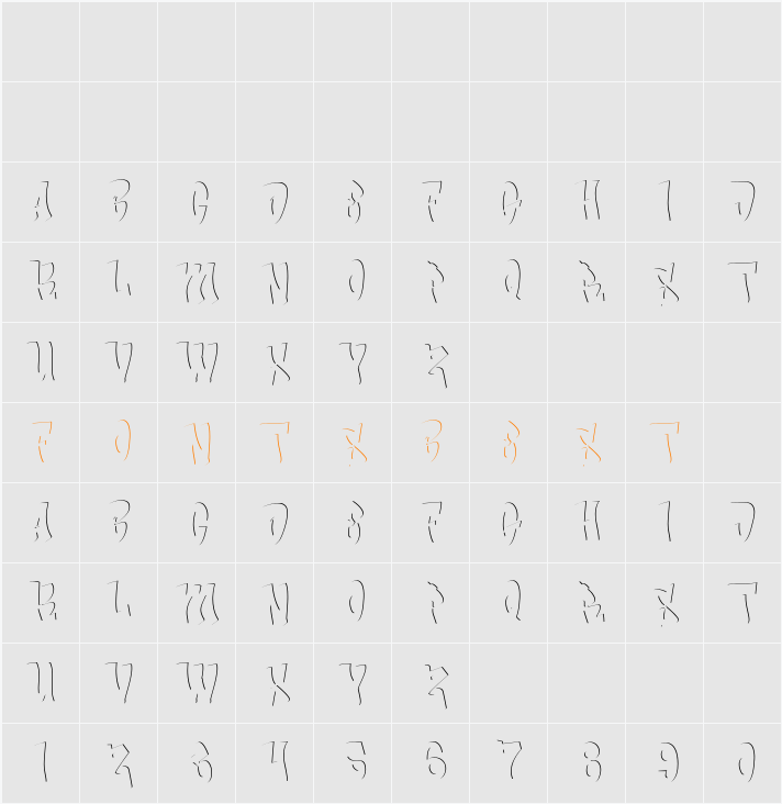 Bade Hoper inner Character Map