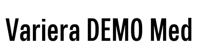 Variera DEMO Med Font Image