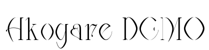 Akogare DEMO Font Image
