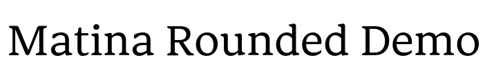 Matina Rounded Demo Font Image