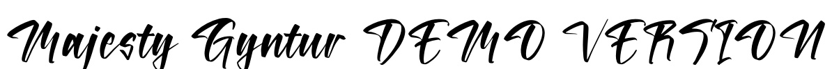 Majesty Gyntur DEMO VERSION Font Image