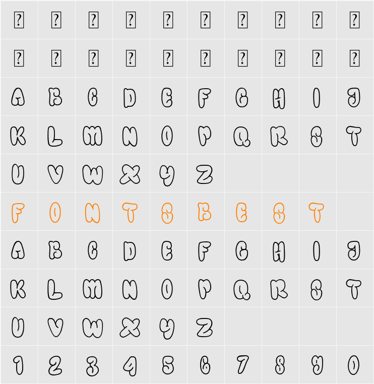 VANILA Character Map