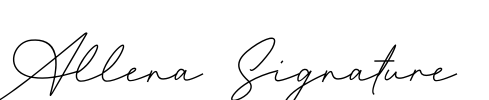 Allena Signature Font Image