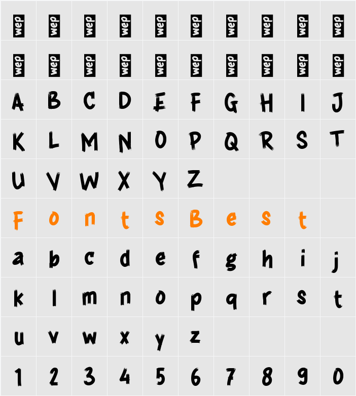 g Grest Character Map
