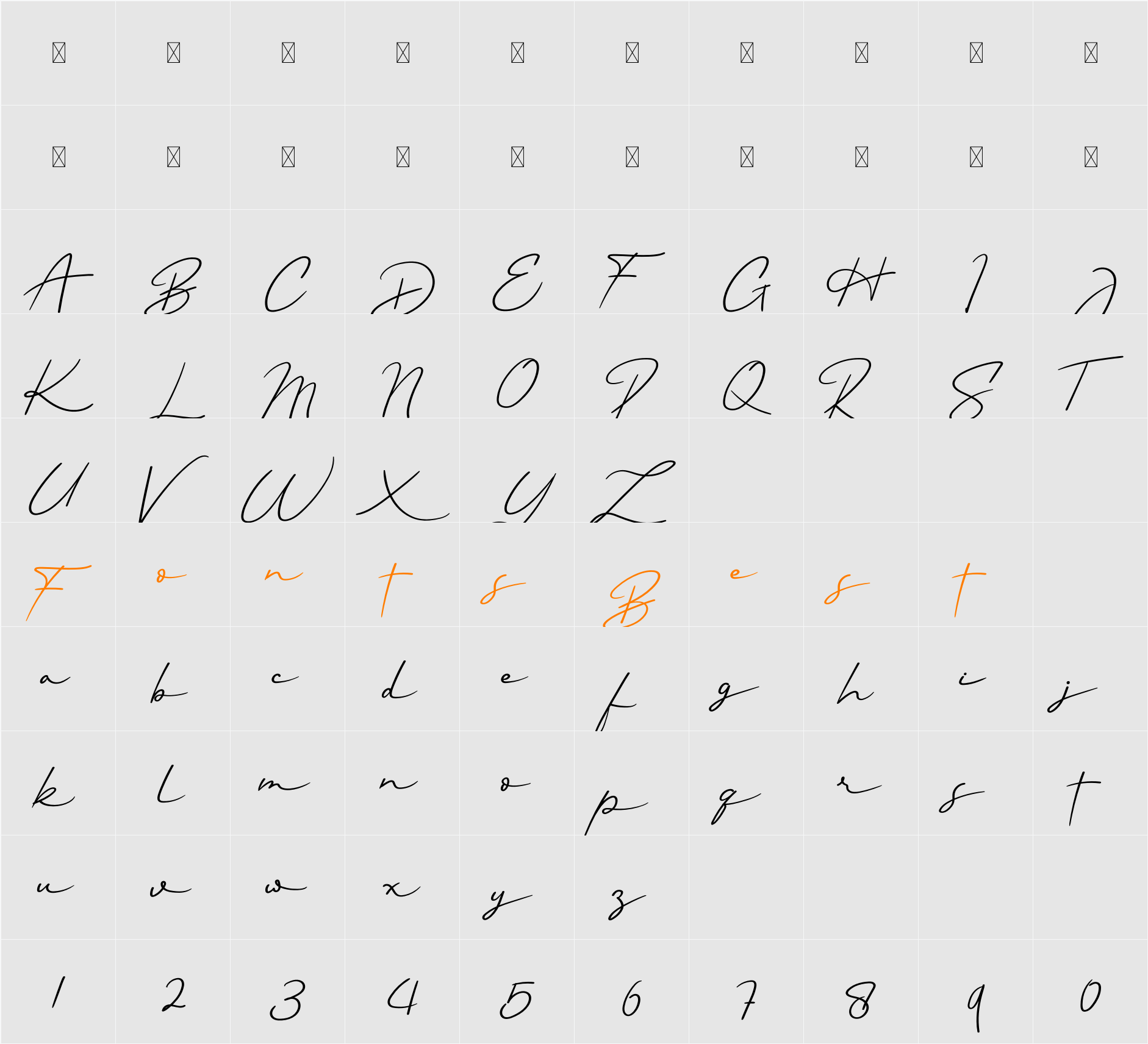 Antonim Character Map