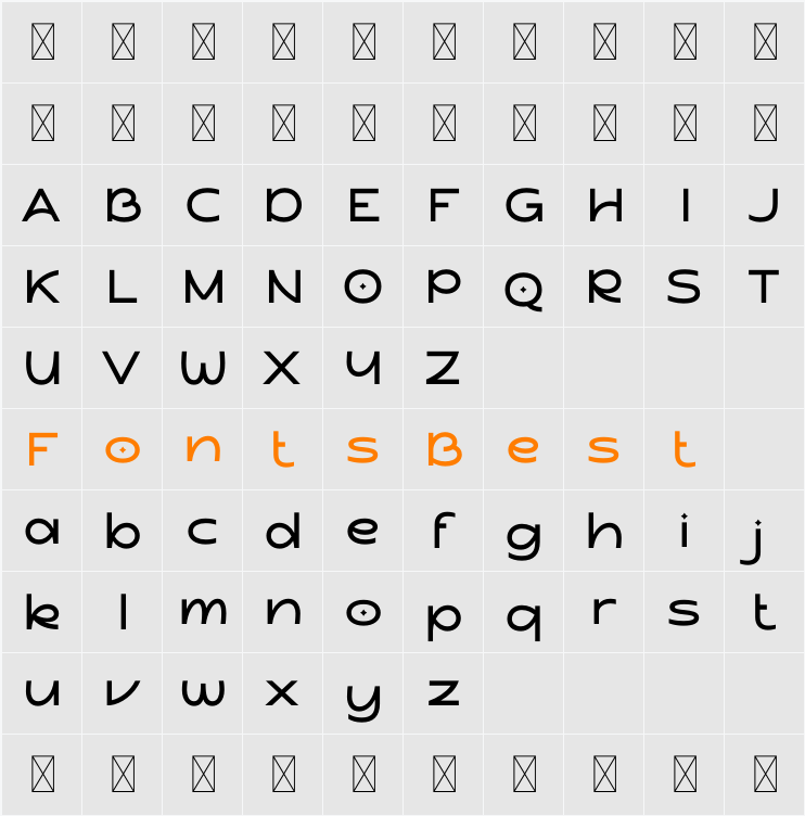 Komika Sans DEMO Character Map