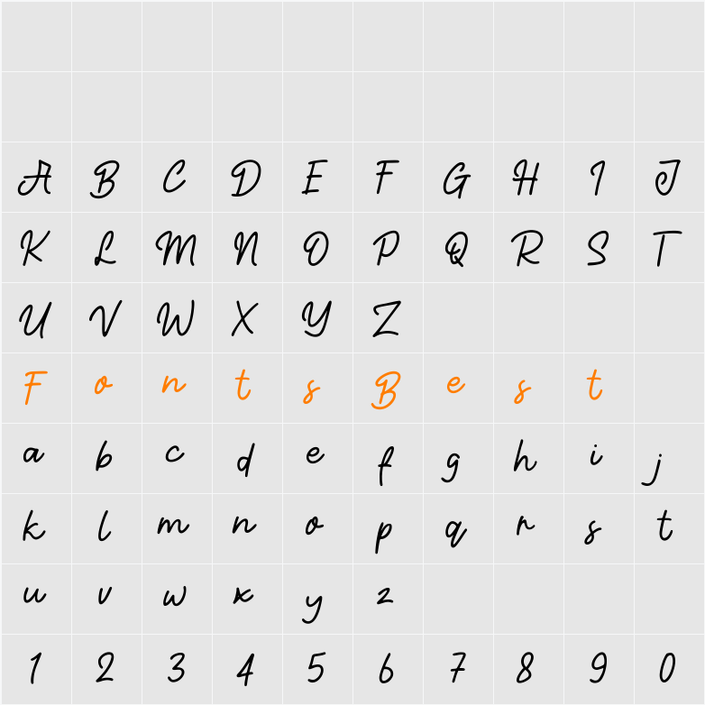 Whitenice Character Map