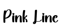 Pink Line Font Image